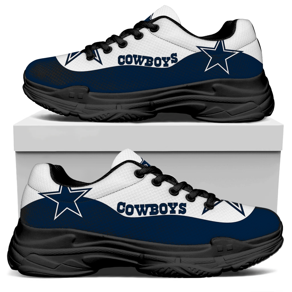 Men's Dallas Cowboys Edition Chunky Sneakers With Line 001